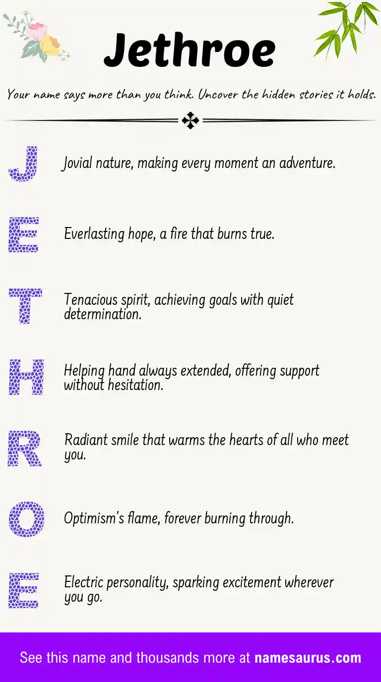 Acrostic poem about Jethroe.