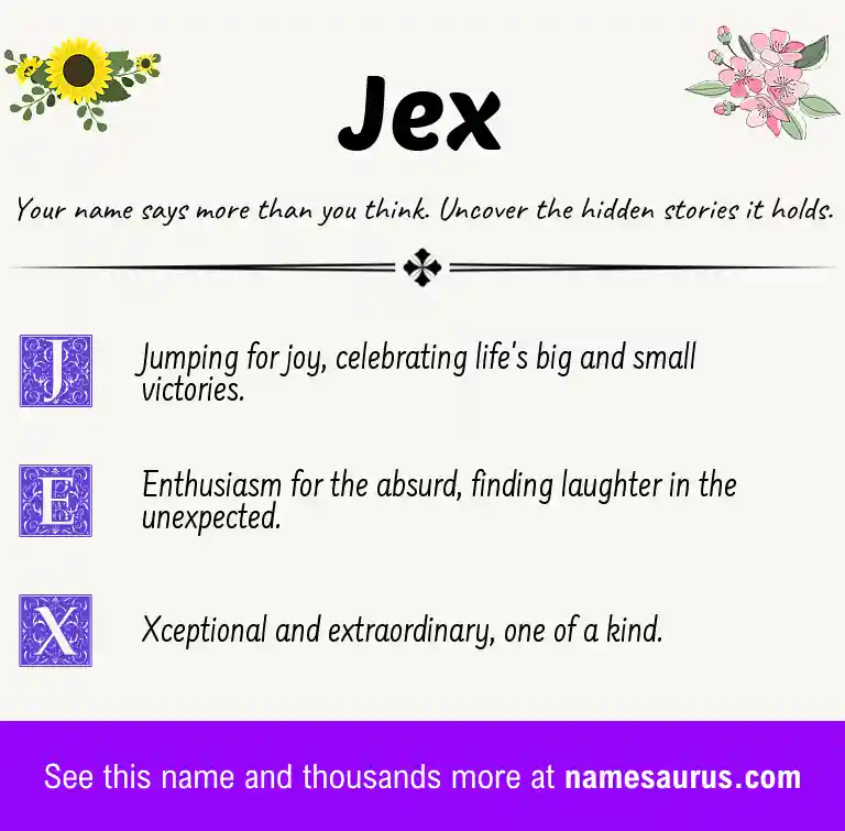 Acrostic poem about Jex.