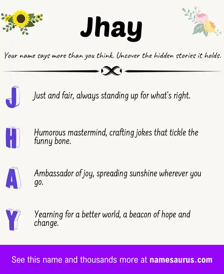 Acrostic poem about Jhay.