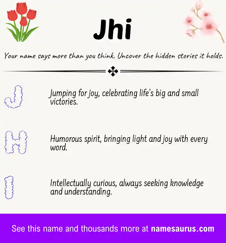 Acrostic poem about Jhi.