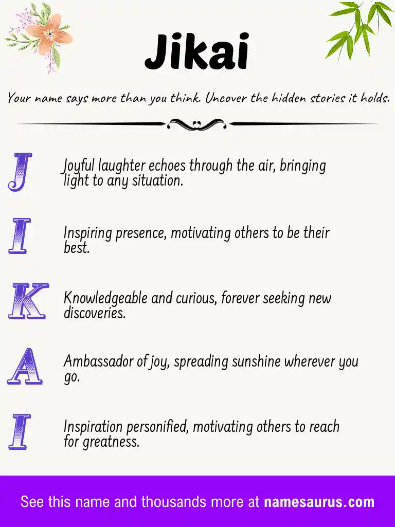 Acrostic poem about Jikai.