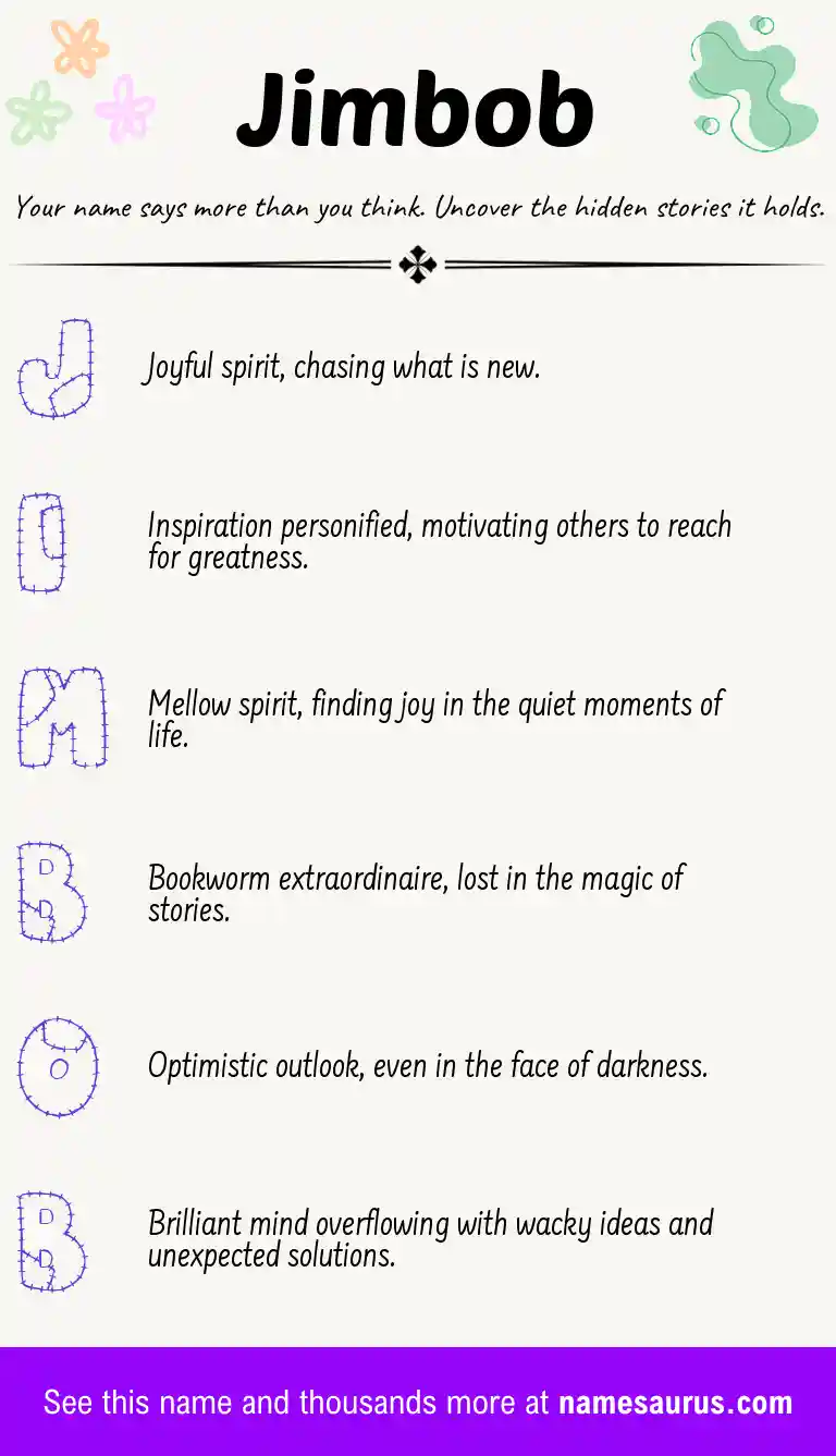 Acrostic poem about Jimbob.