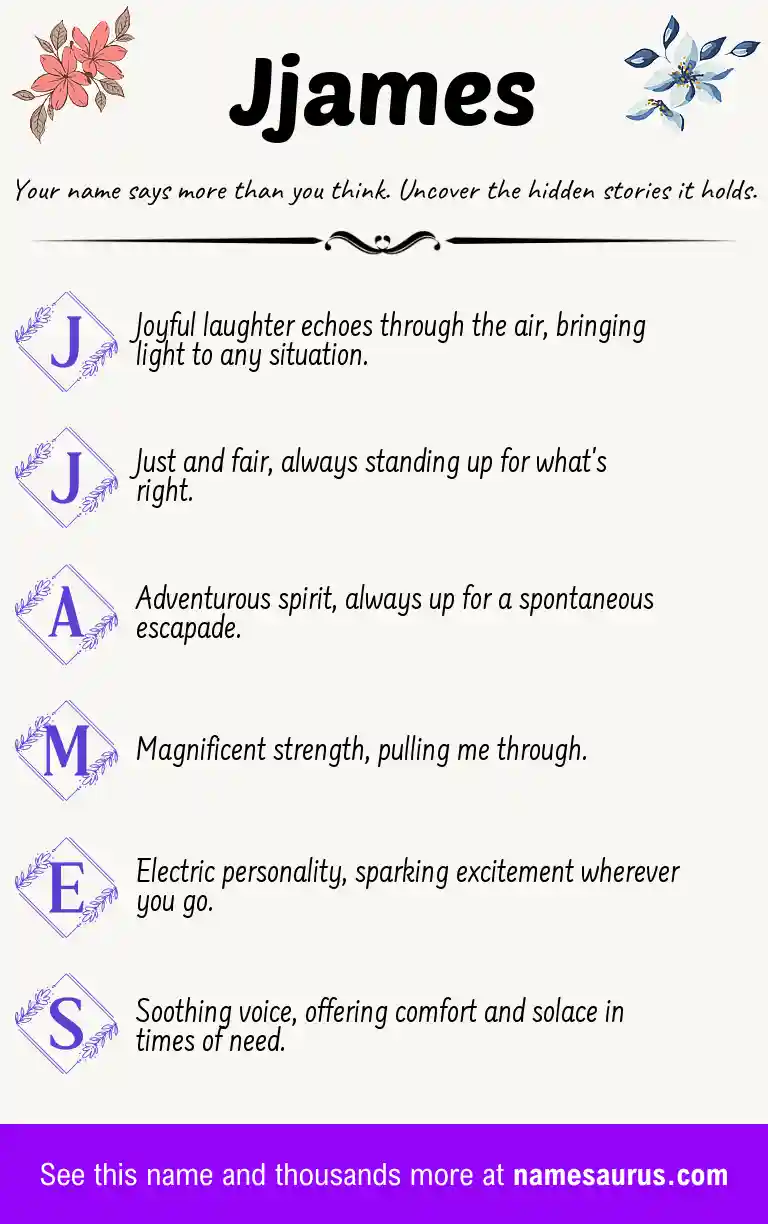 Acrostic poem about Jjames.