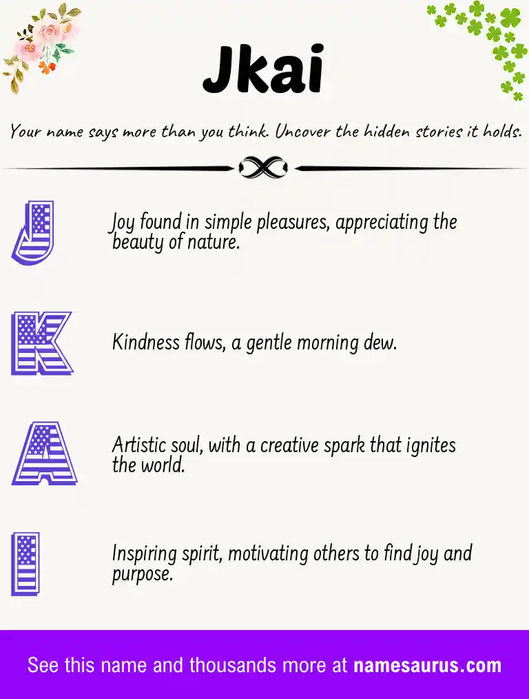Acrostic poem about Jkai.