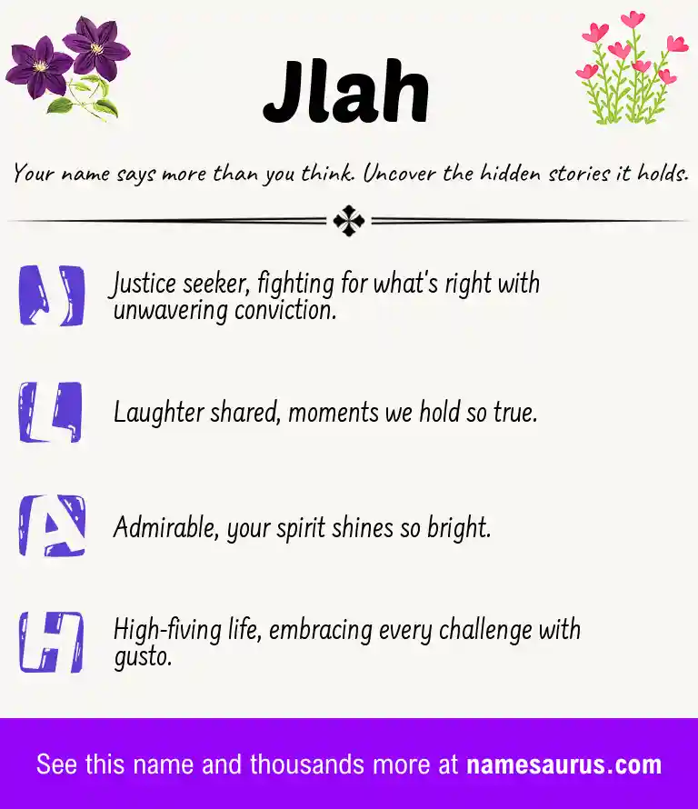 Acrostic poem about Jlah.