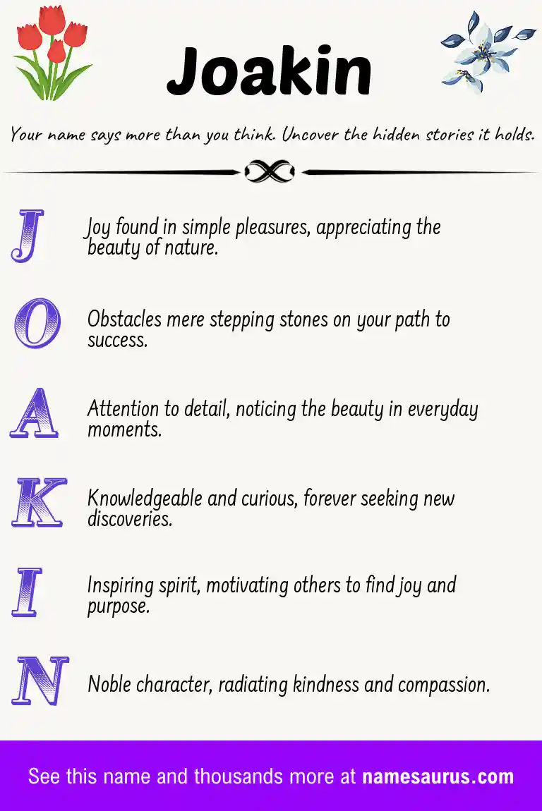 Acrostic poem about Joakin.