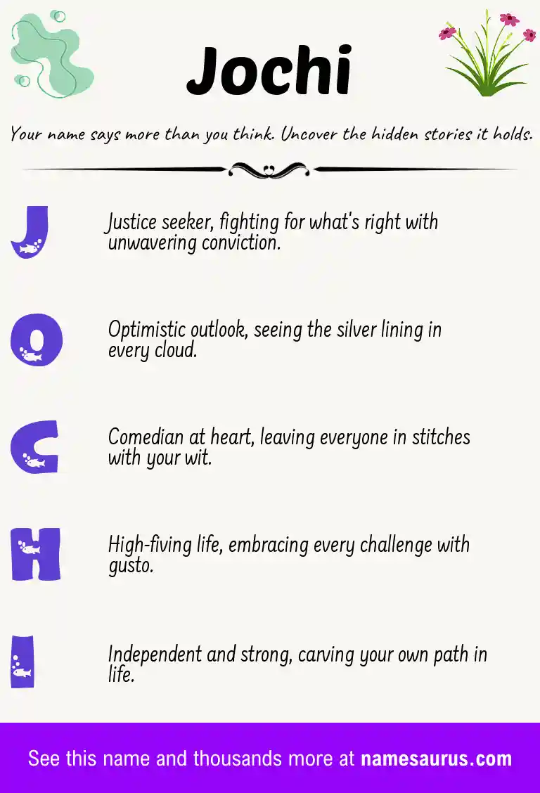 Acrostic poem about Jochi.