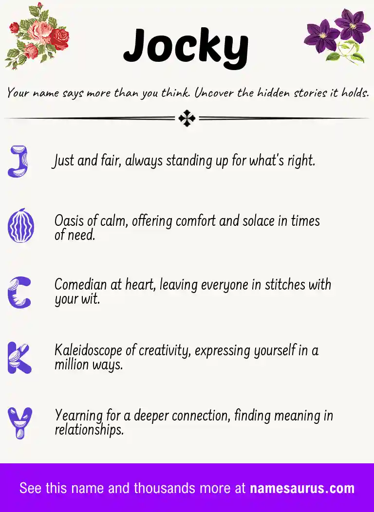 Acrostic poem about Jocky.