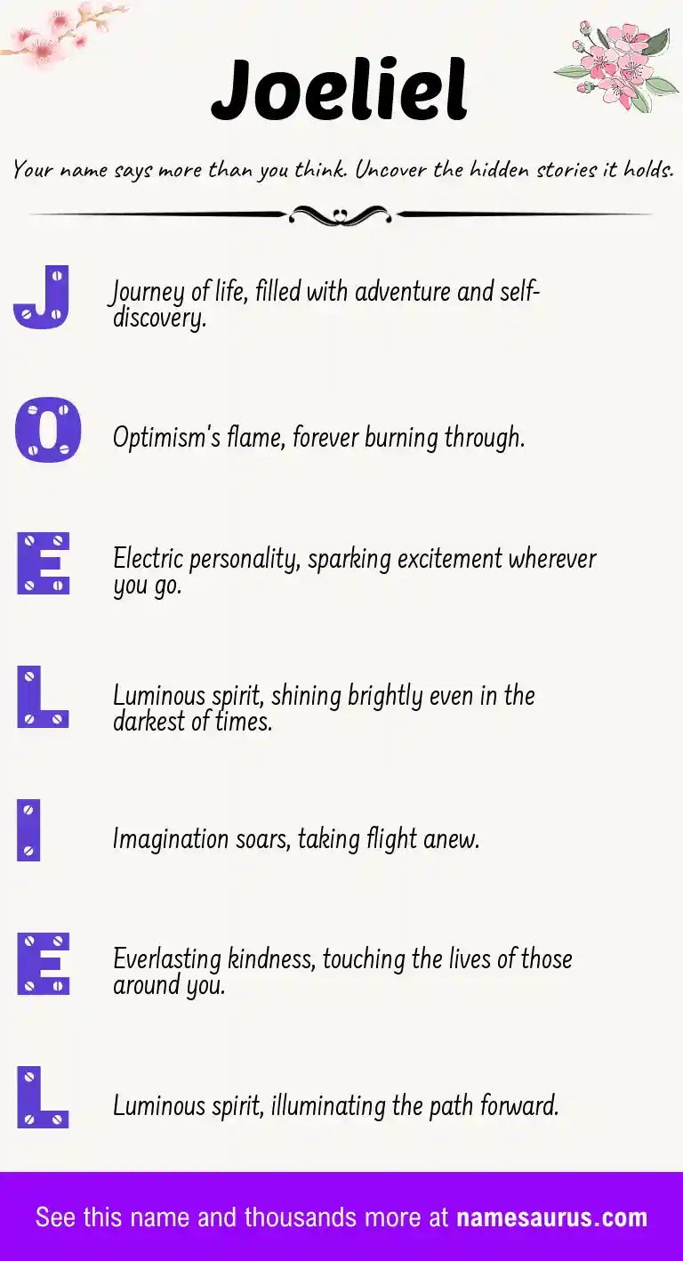 Acrostic poem about Joeliel.