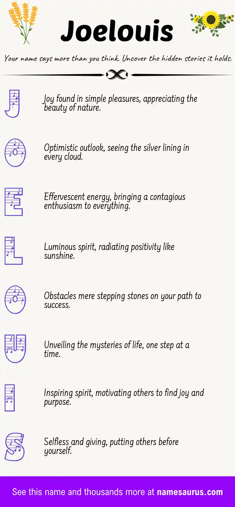Acrostic poem about Joelouis.