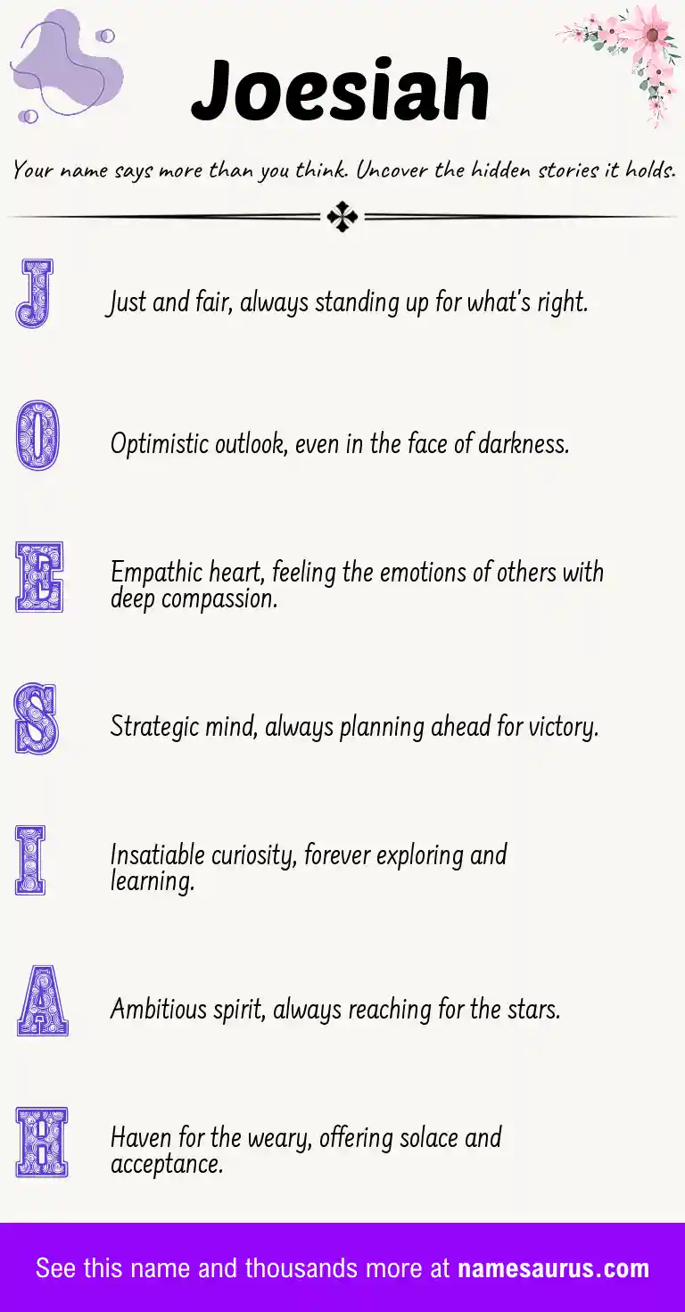 Acrostic poem about Joesiah.