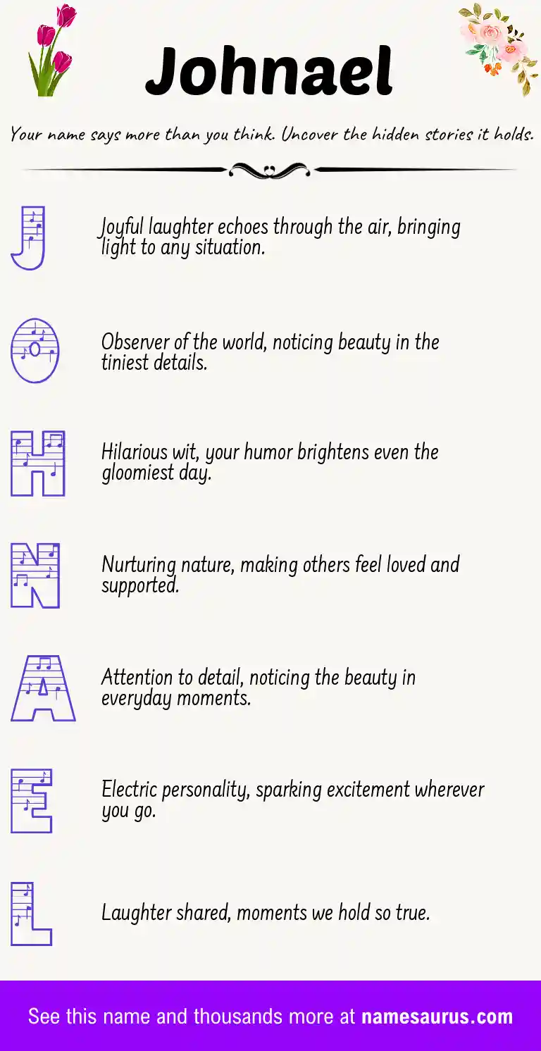 Acrostic poem about Johnael.