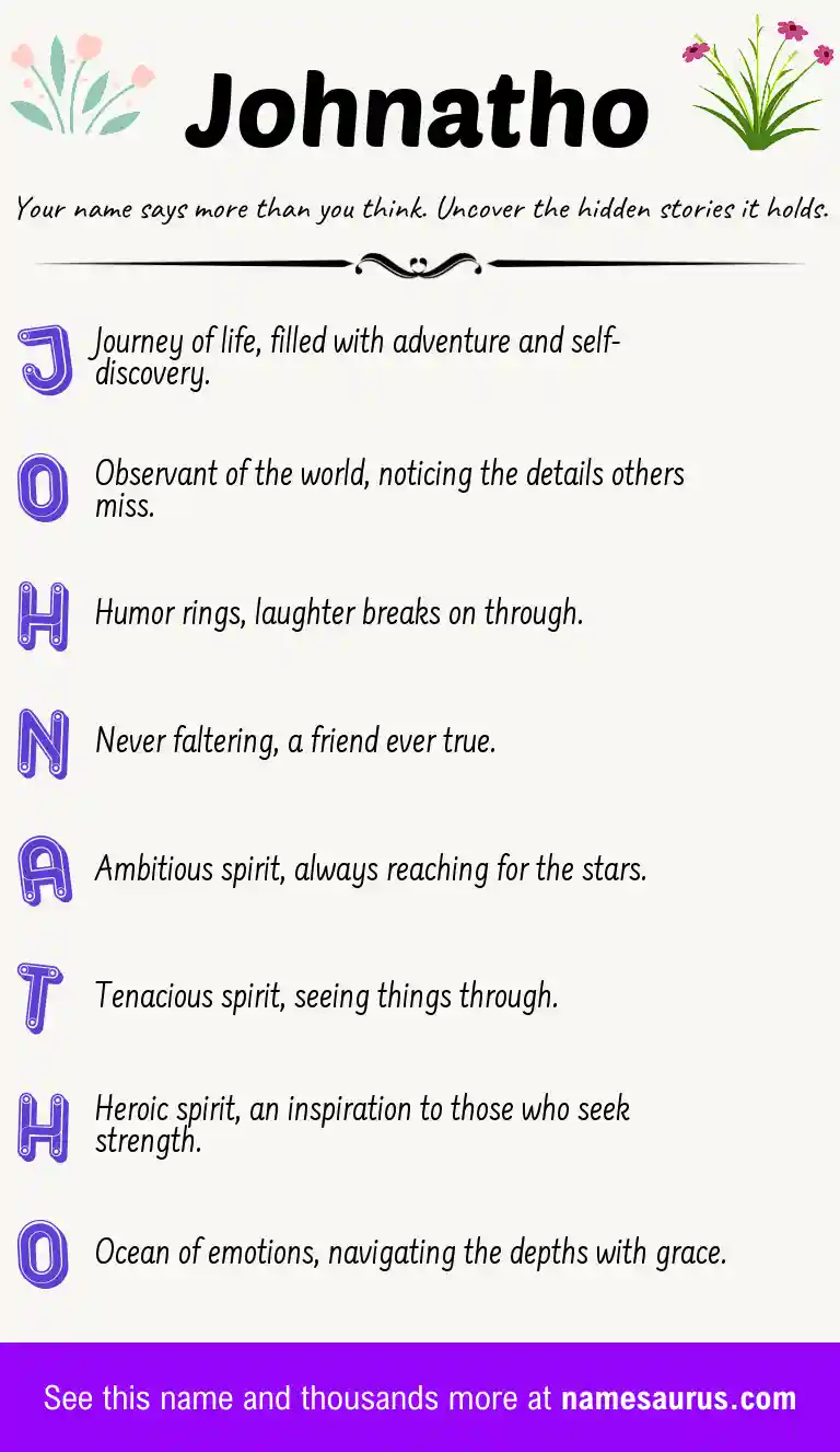 Acrostic poem about Johnatho.