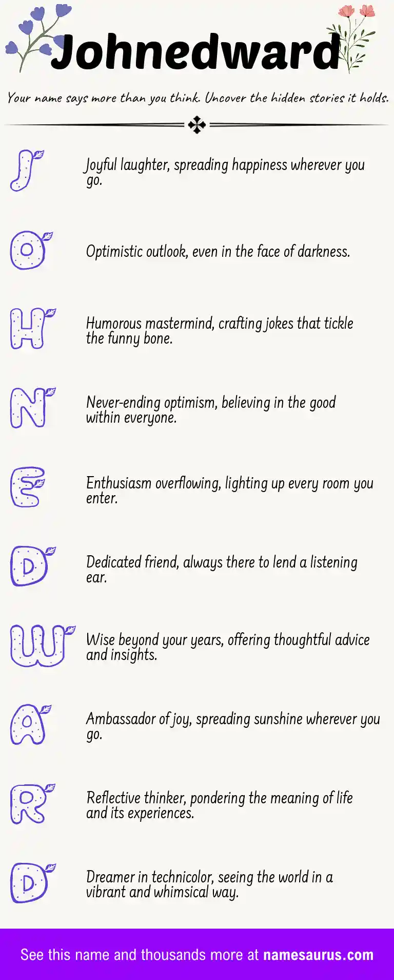 Acrostic poem about Johnedward.