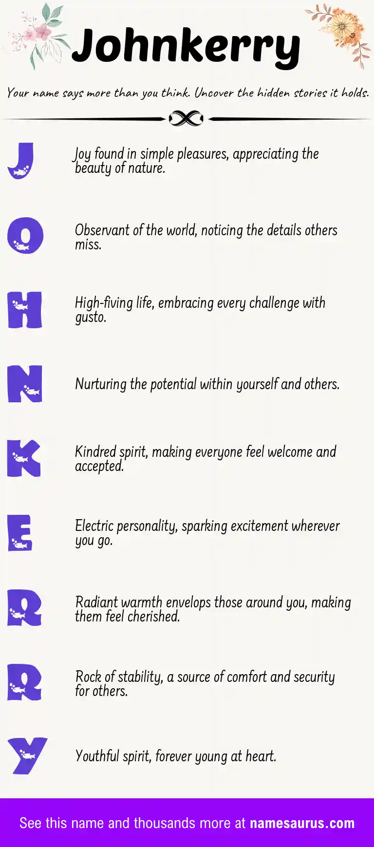 Acrostic poem about Johnkerry.