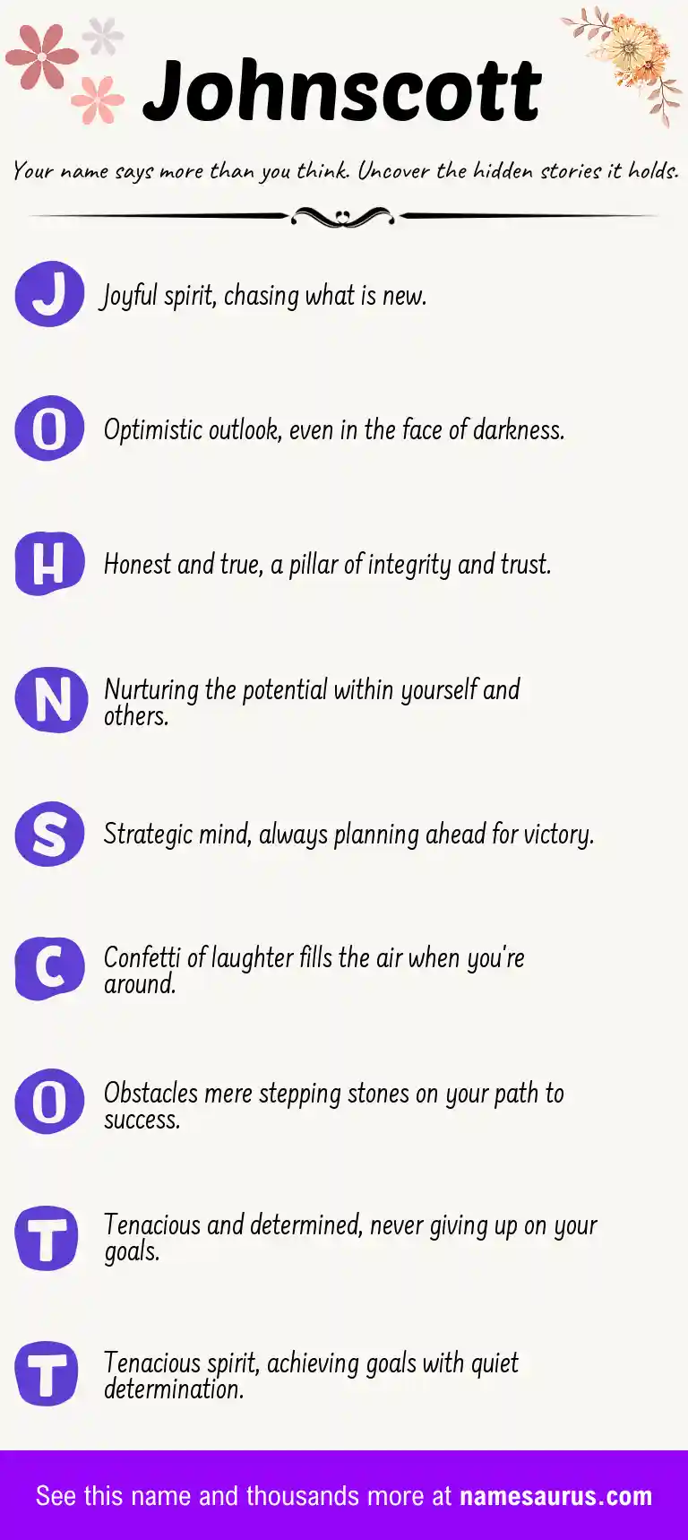 Acrostic poem about Johnscott.