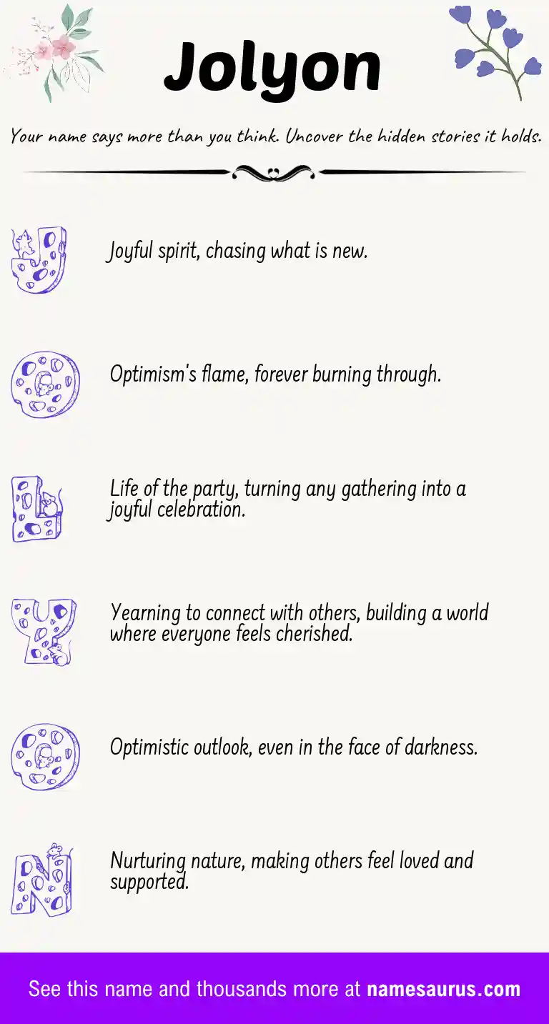 Acrostic poem about Jolyon.