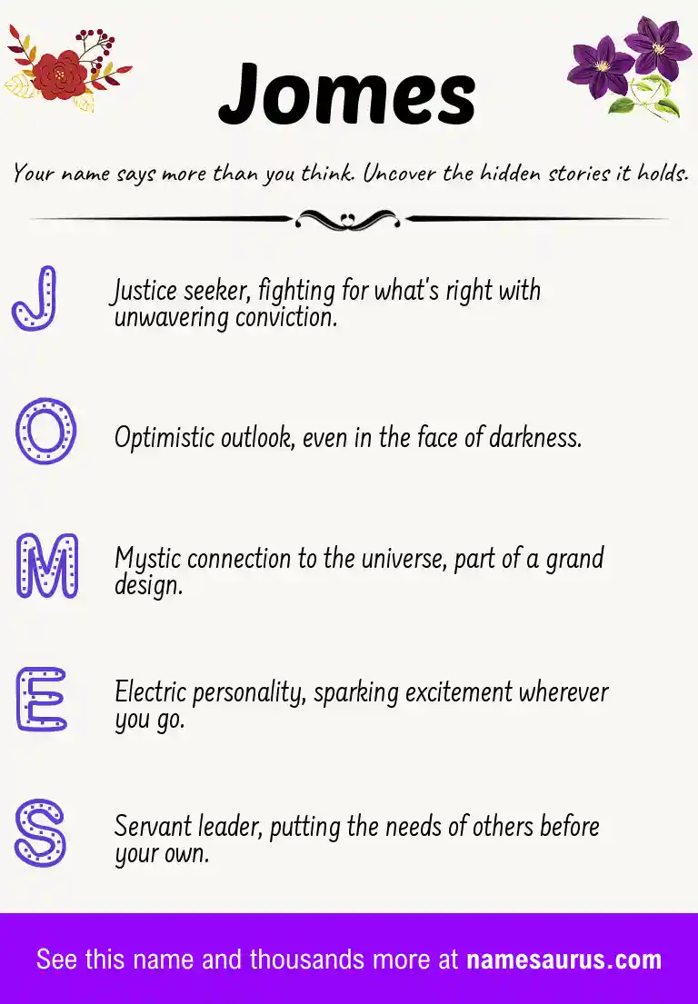 Acrostic poem about Jomes.