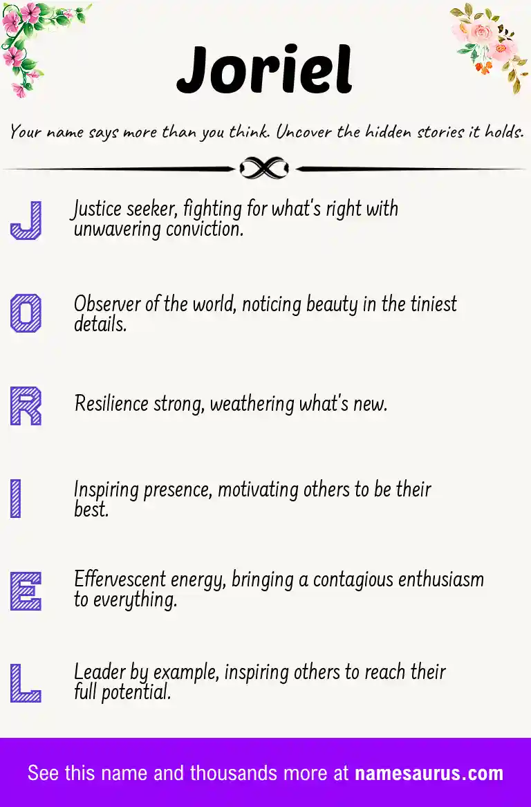 Acrostic poem about Joriel.