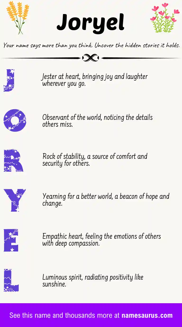 Acrostic poem about Joryel.