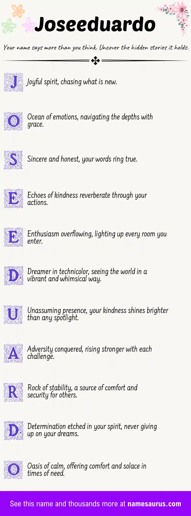 Acrostic poem about Joseeduardo.