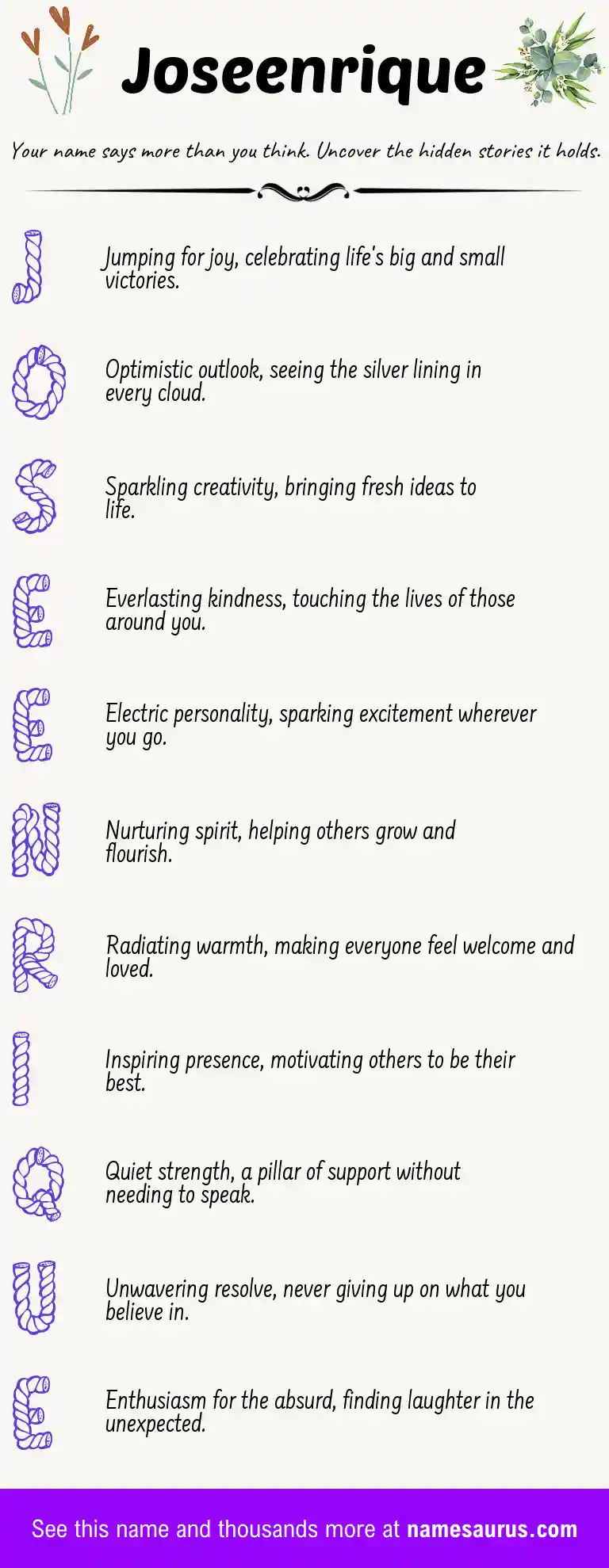 Acrostic poem about Joseenrique.
