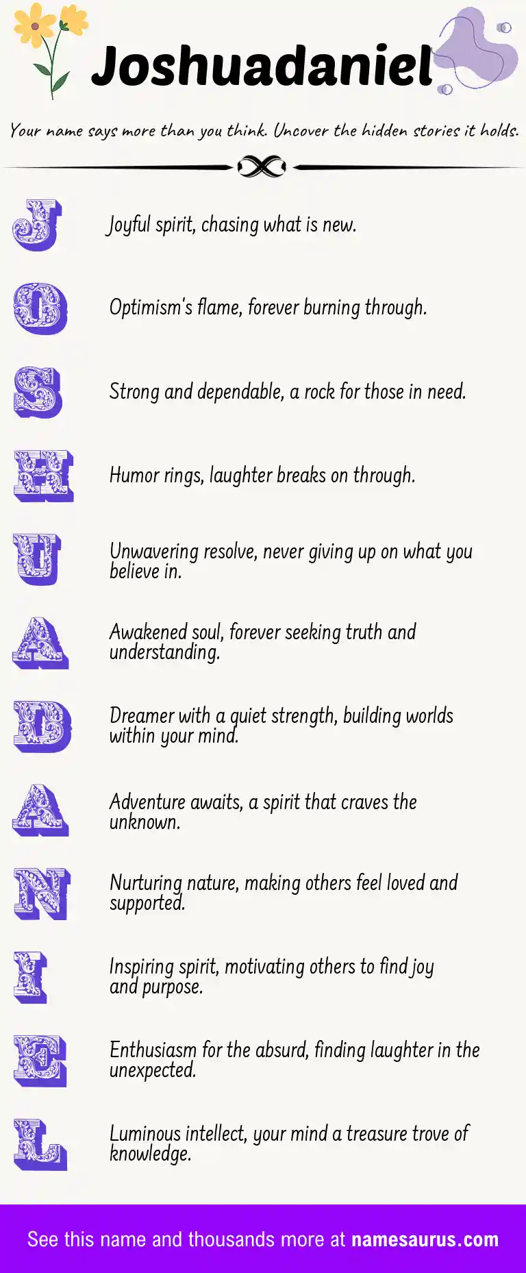 Acrostic poem about Joshuadaniel.