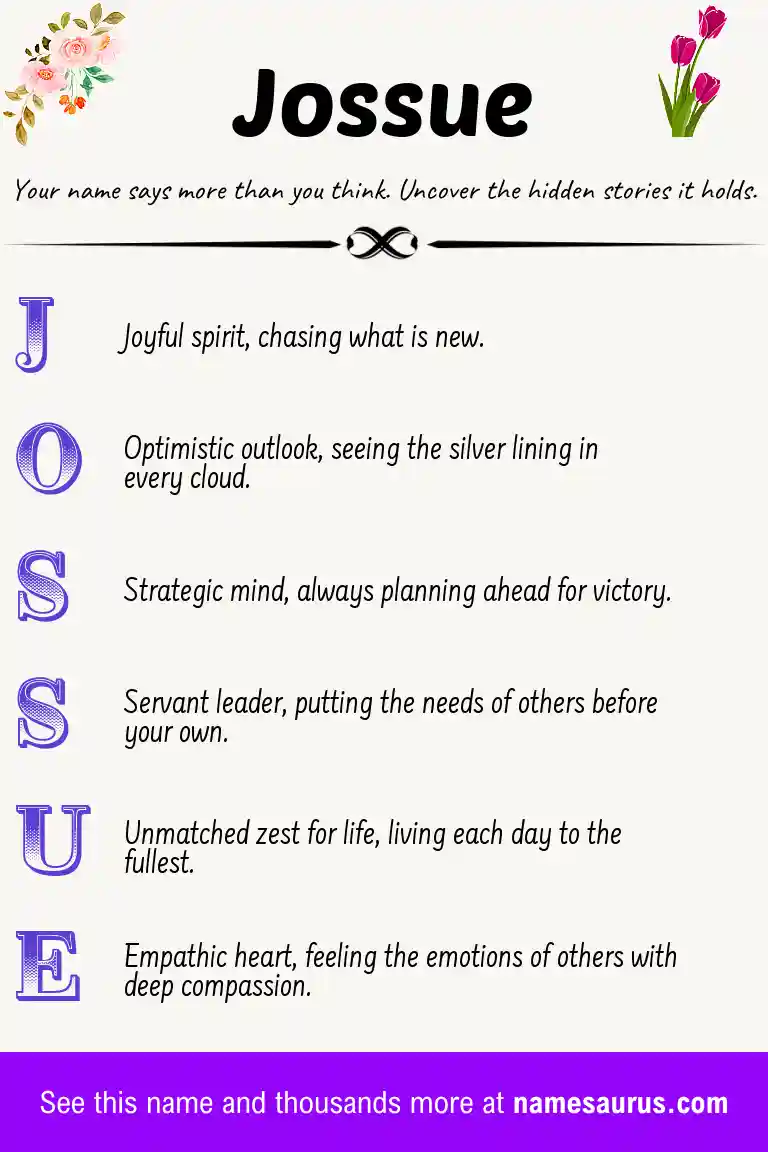 Acrostic poem about Jossue.