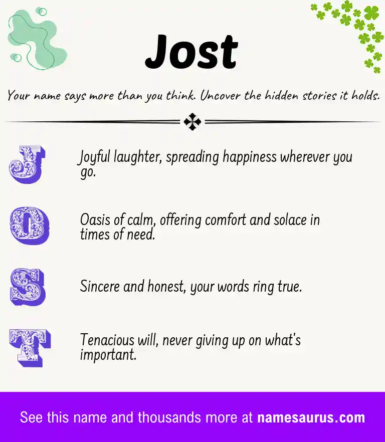 Acrostic poem about Jost.