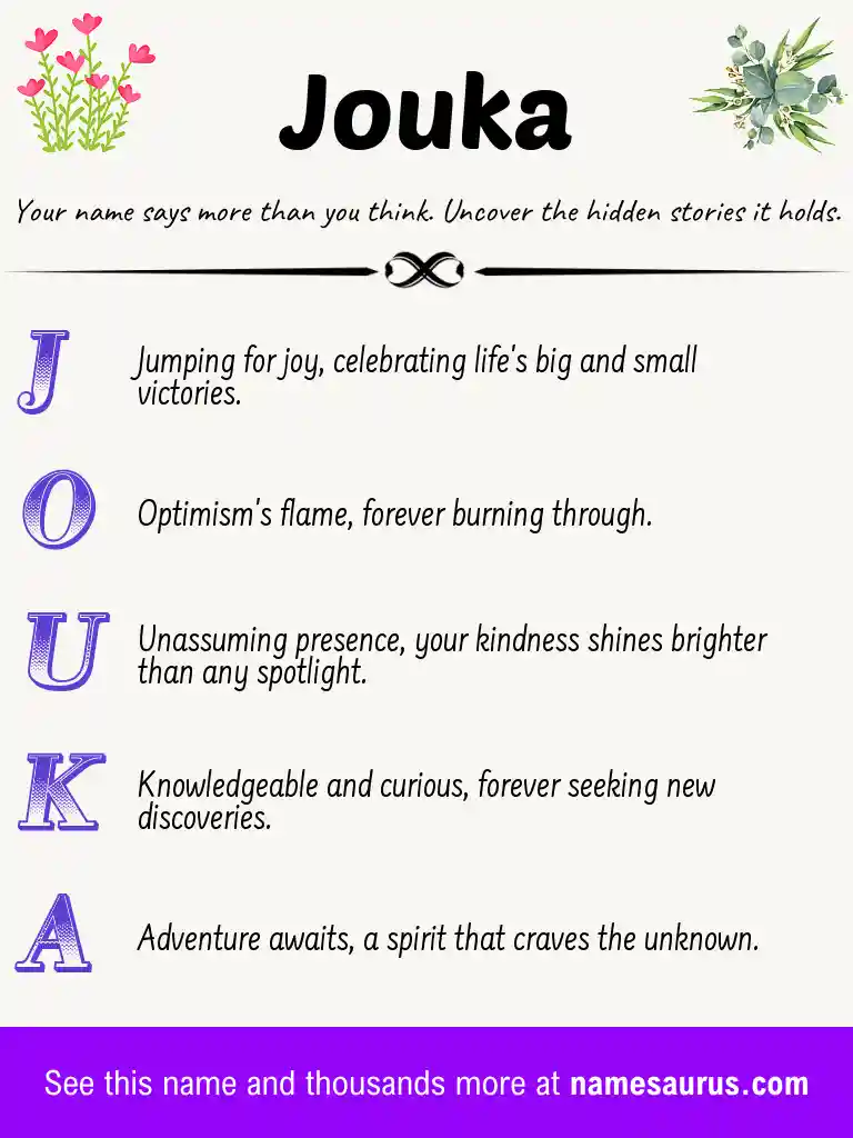 Acrostic poem about Jouka.