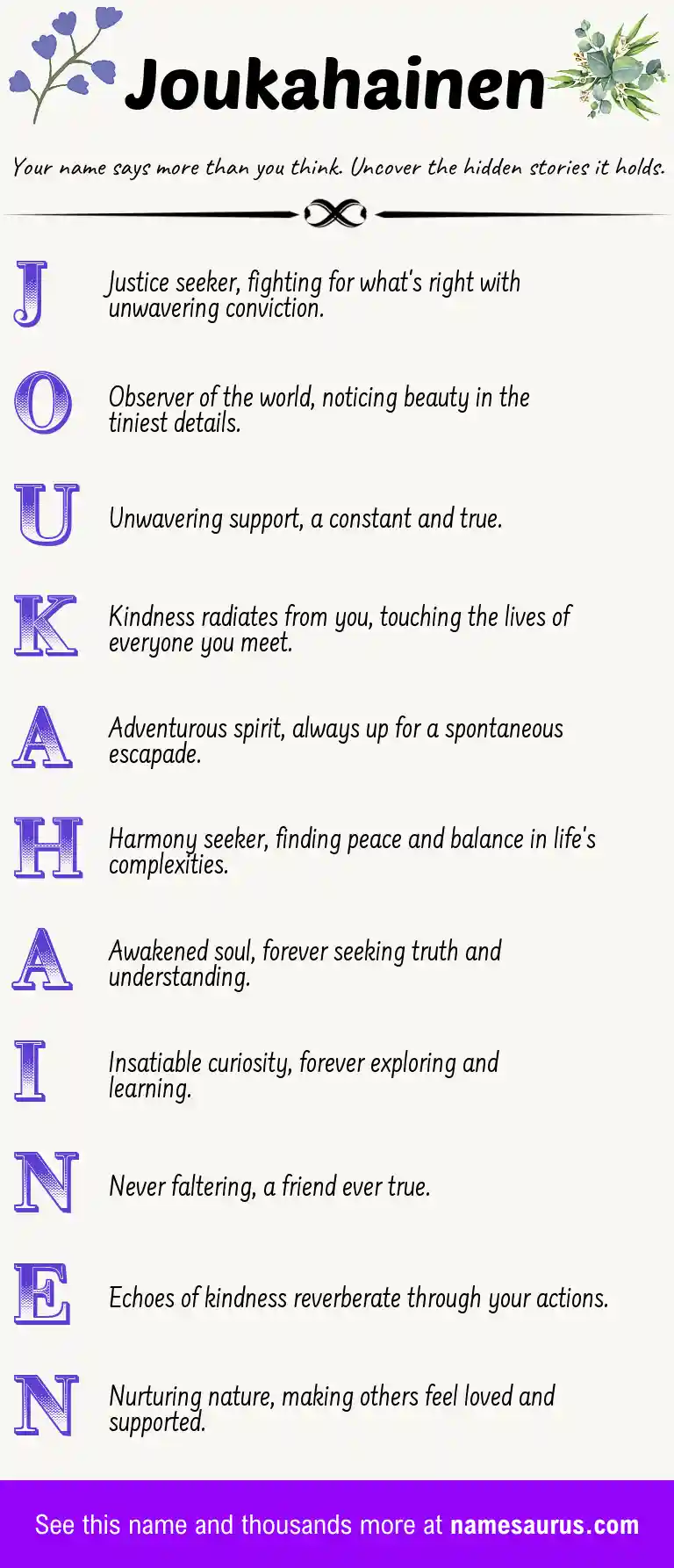 Acrostic poem about Joukahainen.