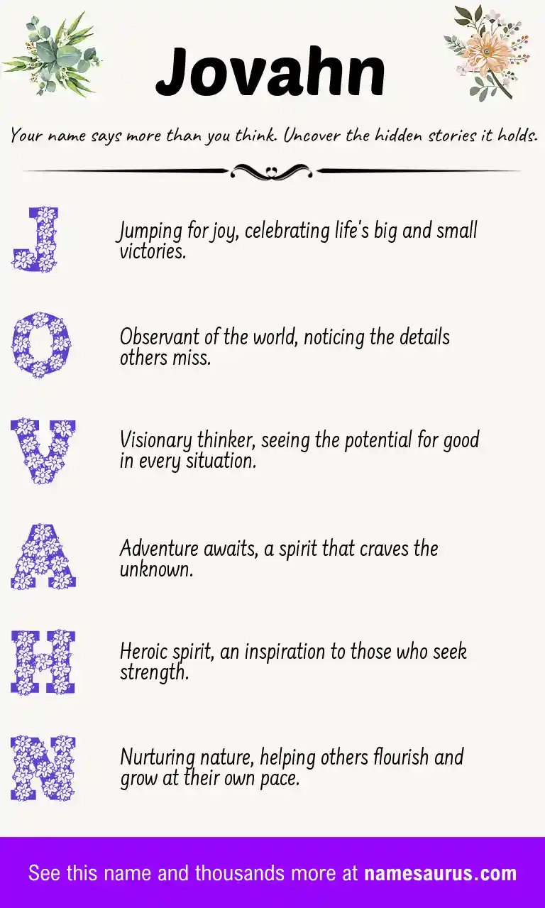 Acrostic poem about Jovahn.