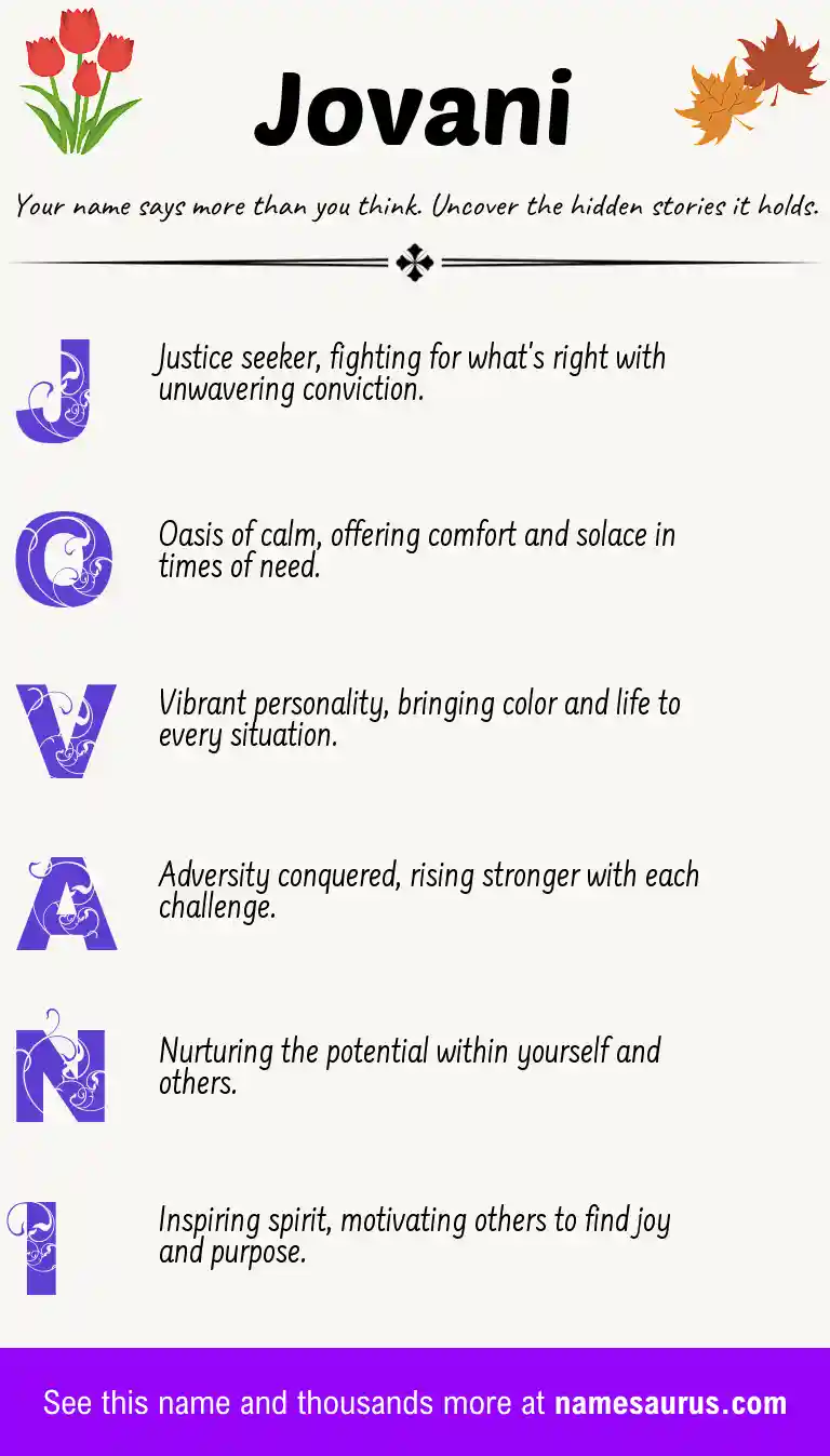 Acrostic poem about Jovani.