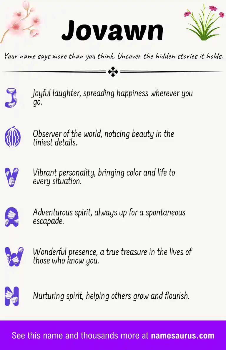 Acrostic poem about Jovawn.