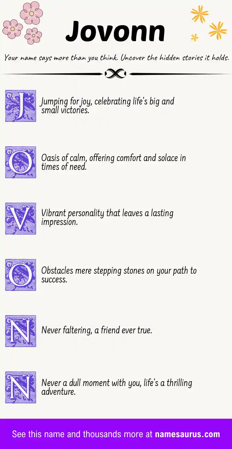 Acrostic poem about Jovonn.