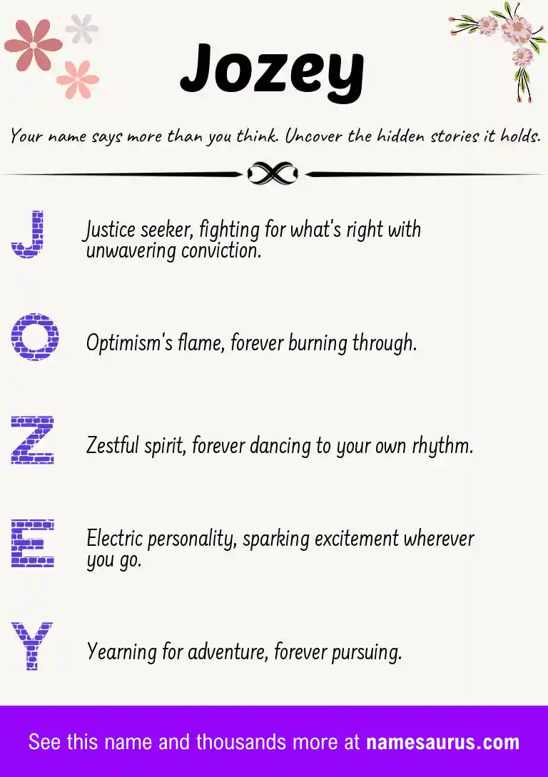 Acrostic poem about Jozey.