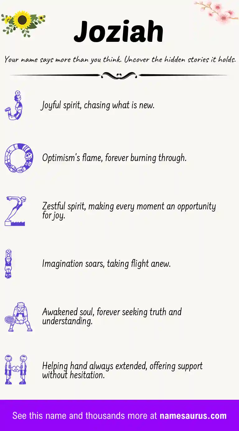 Acrostic poem about Joziah.