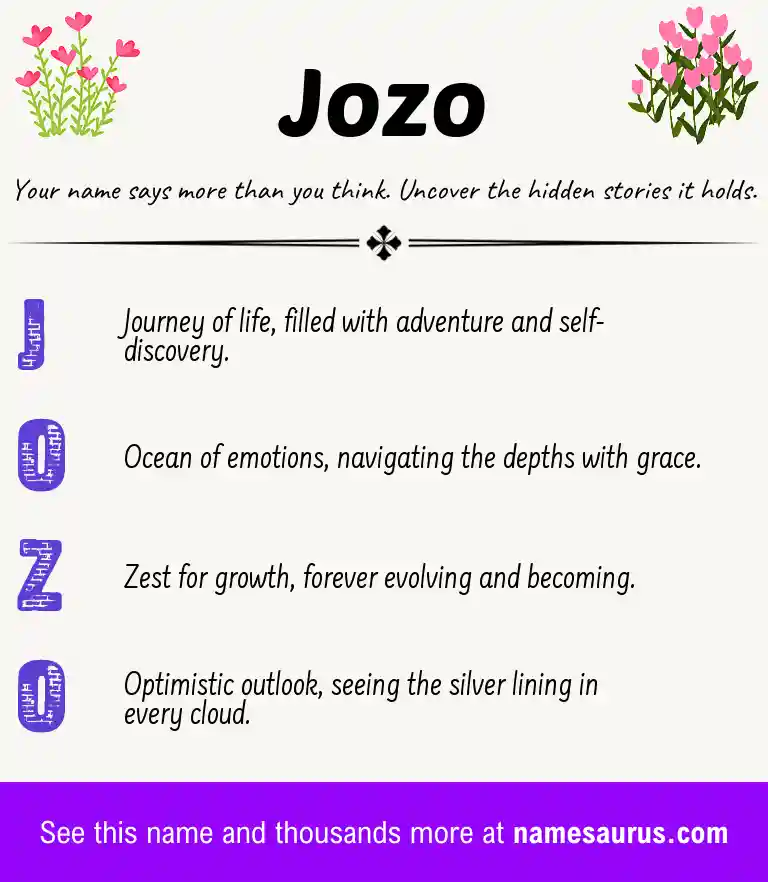 Acrostic poem about Jozo.