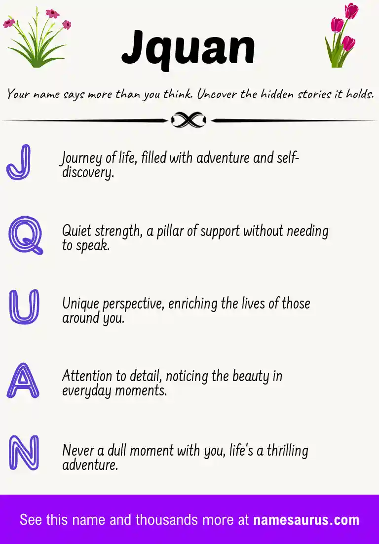 Acrostic poem about Jquan.