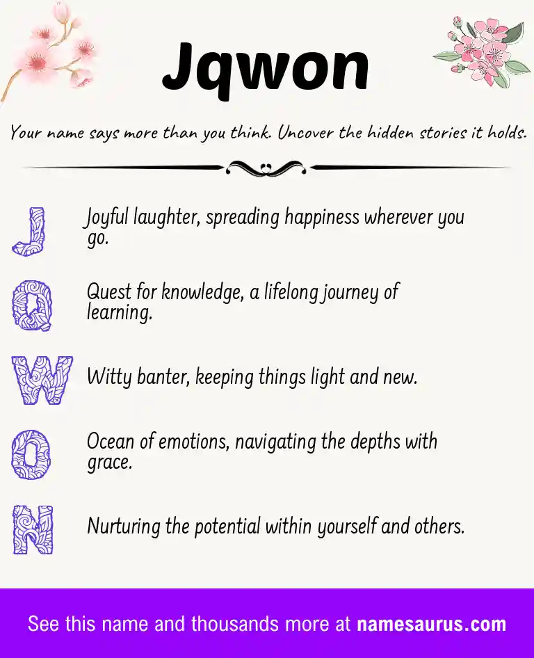 Acrostic poem about Jqwon.