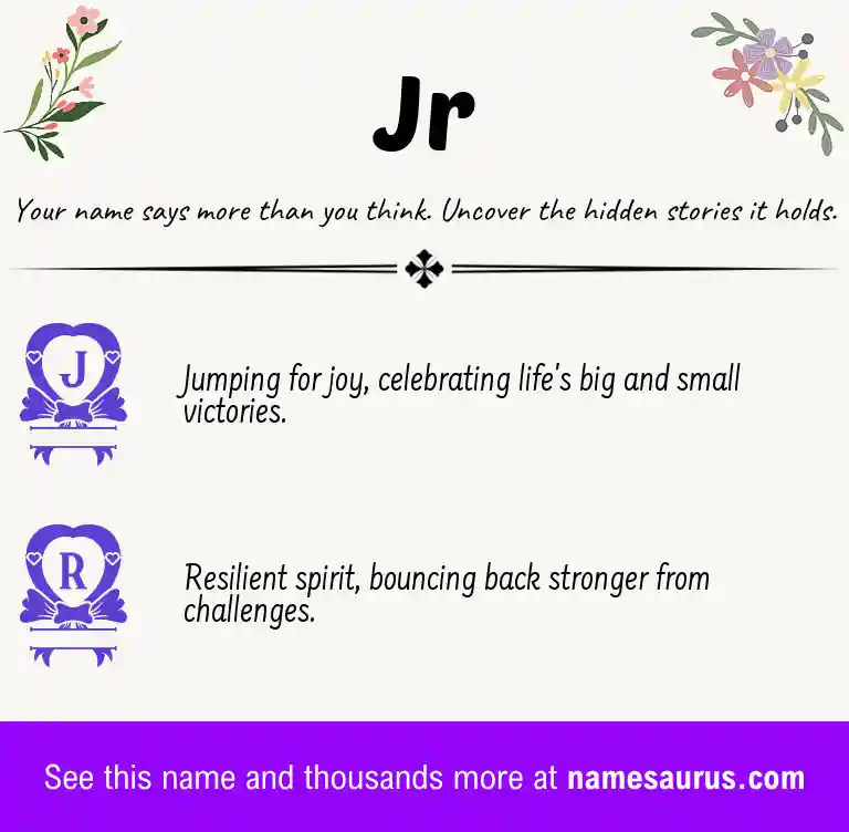 Acrostic poem about Jr.