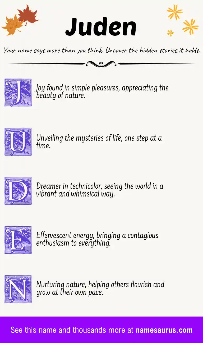 Acrostic poem about Juden.