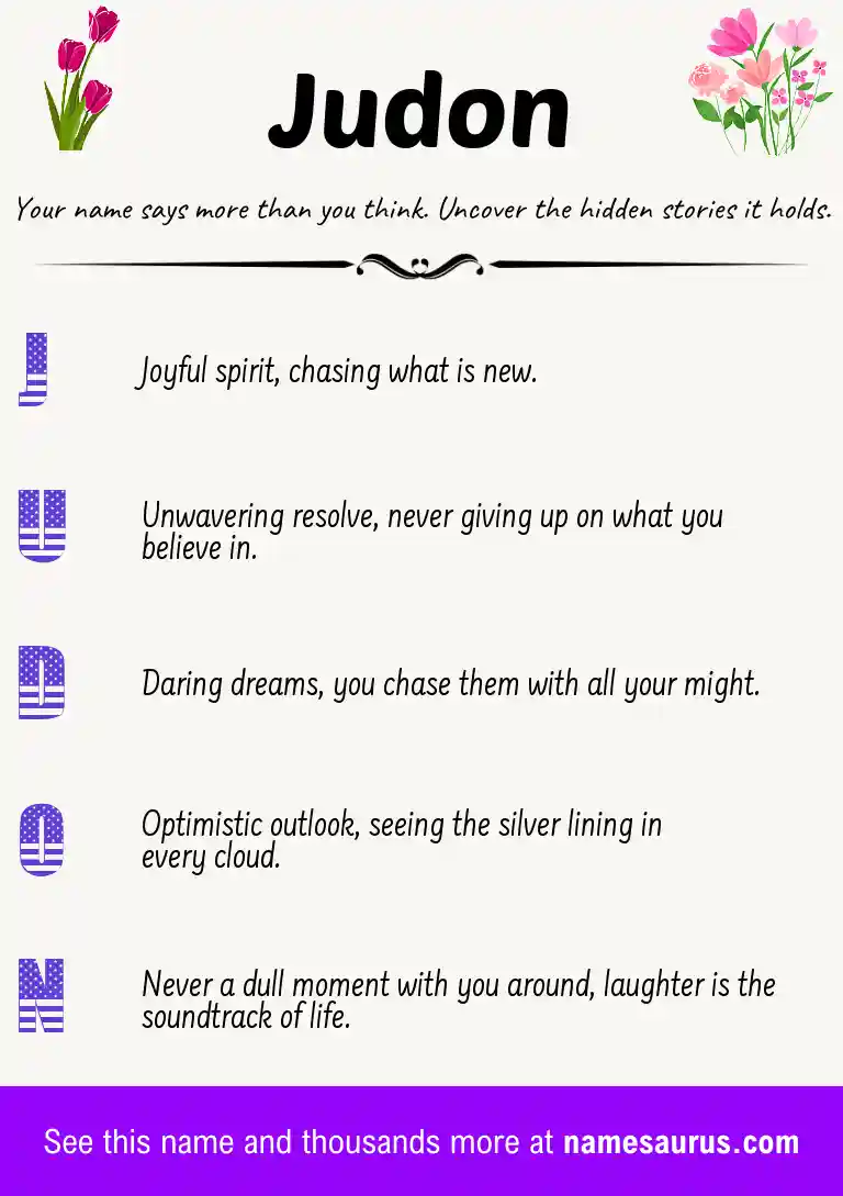 Acrostic poem about Judon.