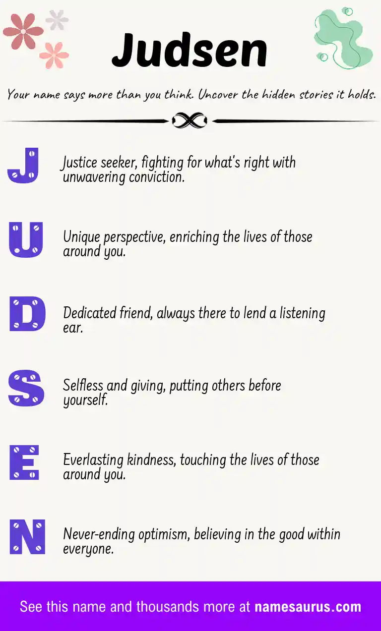 Acrostic poem about Judsen.