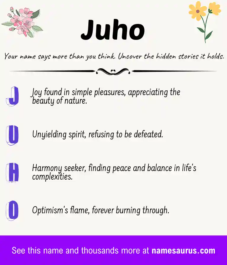 Acrostic poem about Juho.