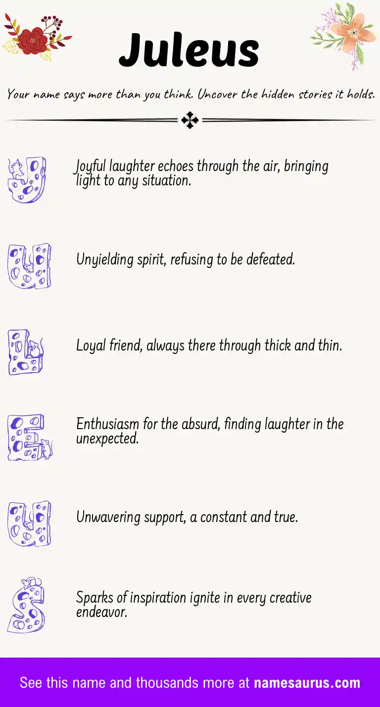Acrostic poem about Juleus.