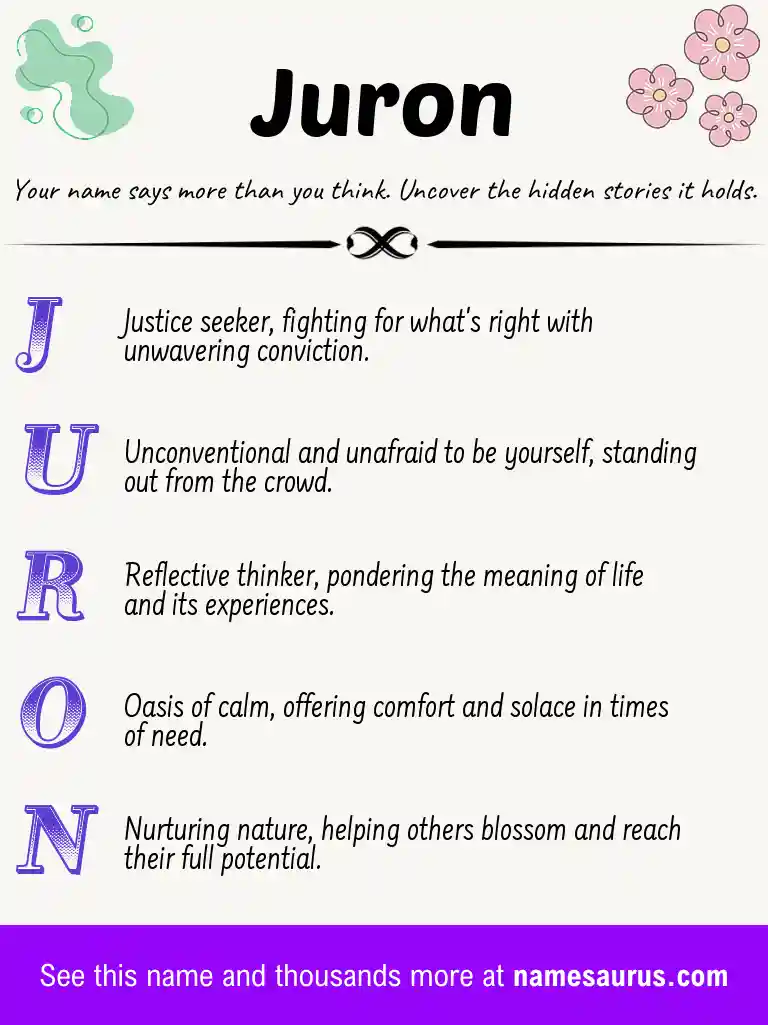Acrostic poem about Juron.