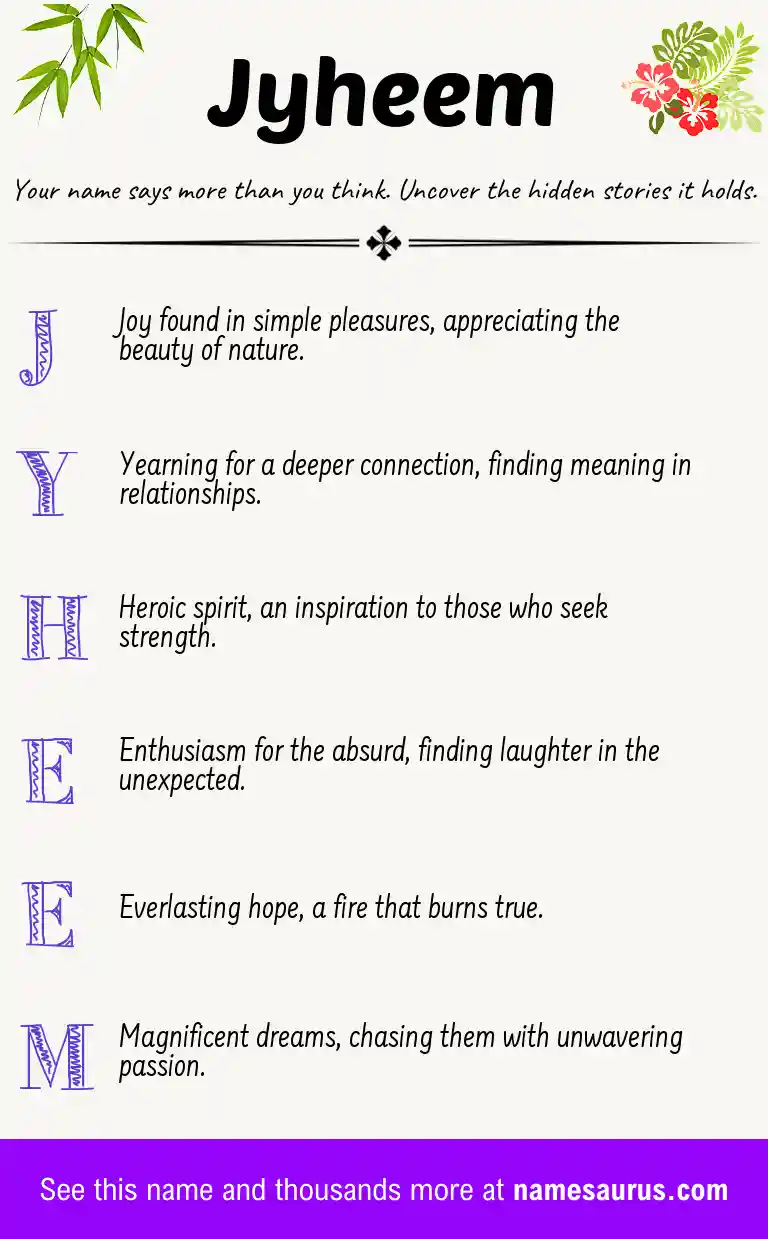 Acrostic poem about Jyheem.