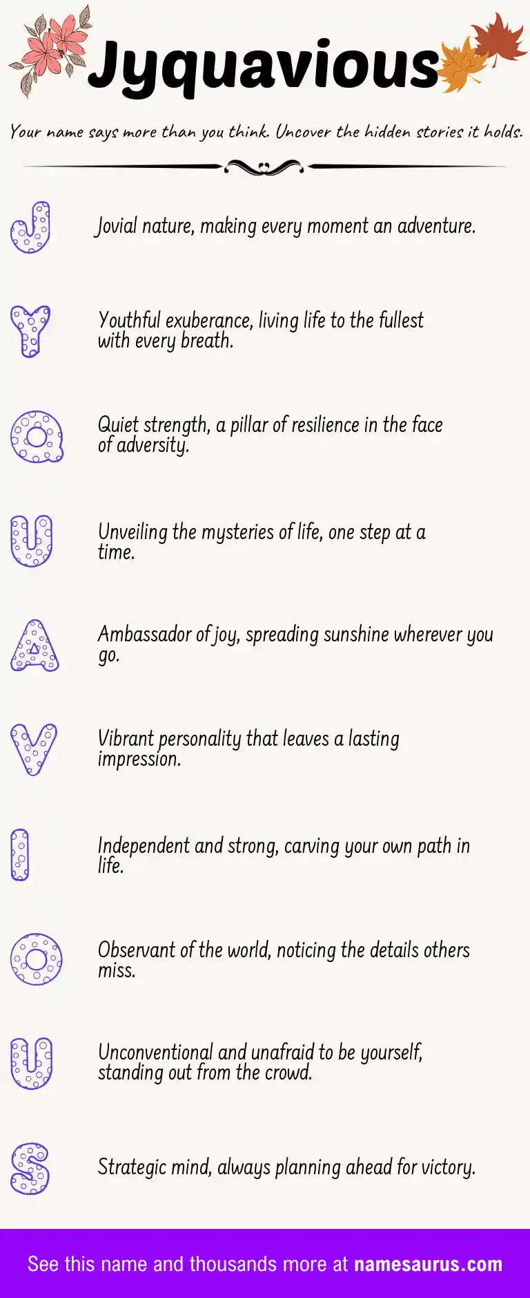 Acrostic poem about Jyquavious.