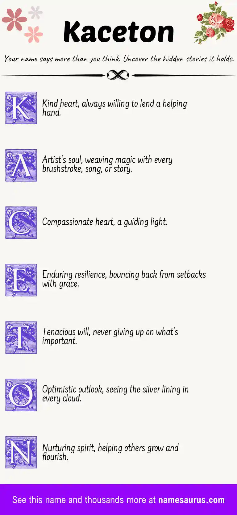Acrostic poem about Kaceton.